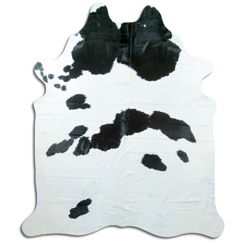 Peau de vache noire et blanche XXL