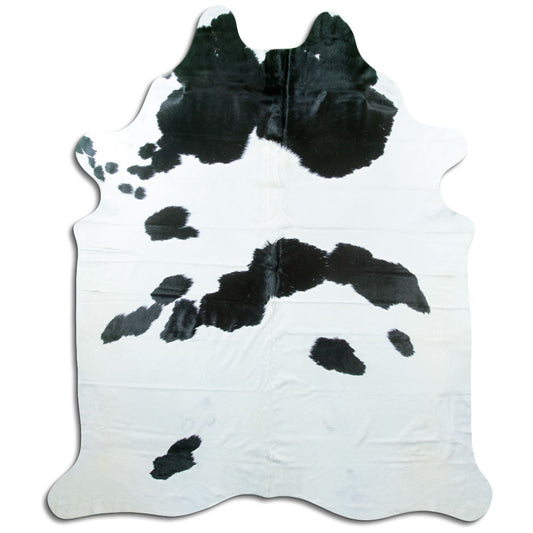 Peau de vache noire et blanche XXL