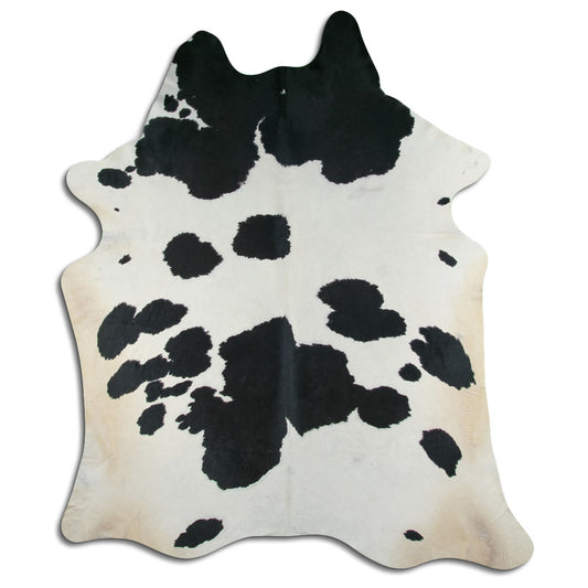 Peau de vache noire et blanche XXXL
