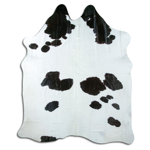Peau de vache noire et blanche XXL