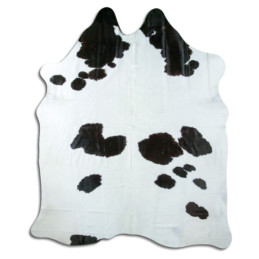 Peau de vache noire et blanche XXL