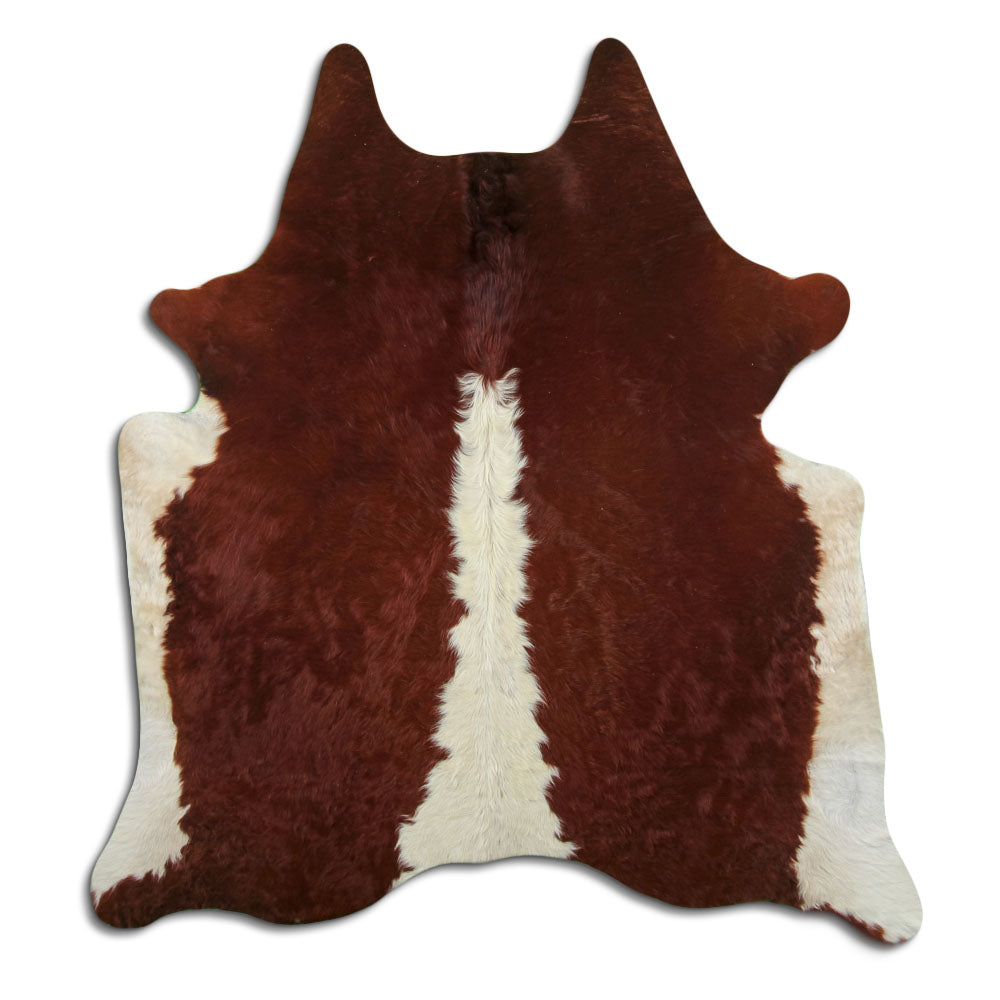 Peau de vache marron et blanche XXL