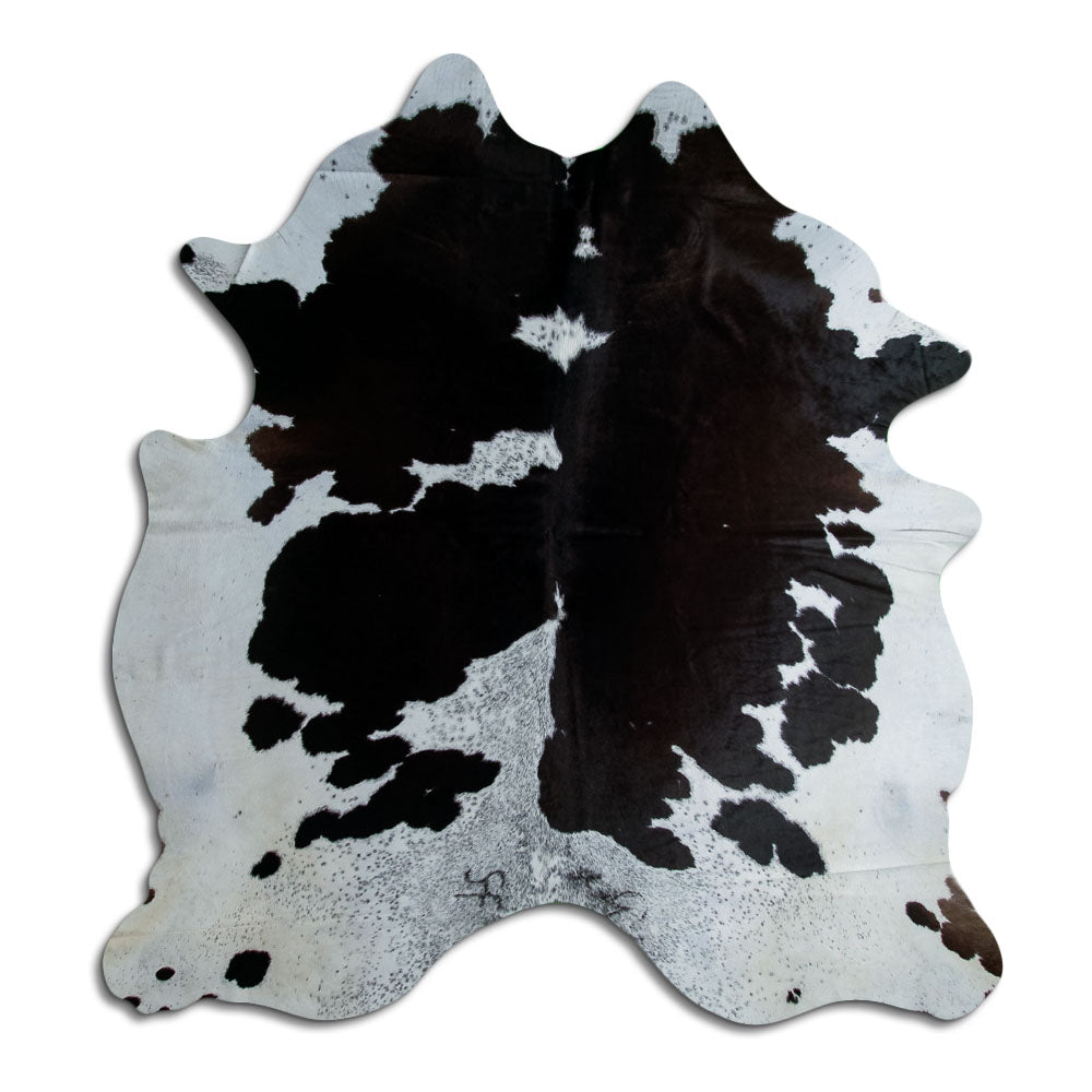Peau de vache noire et blanche XXL