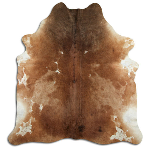 Peau de vache marron et blanche XXL