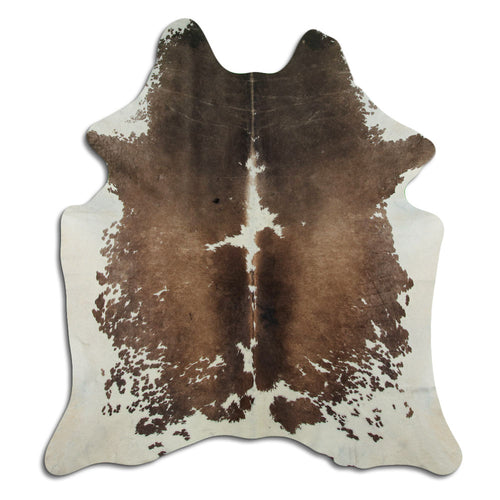 Peau de vache marron et blanche XL