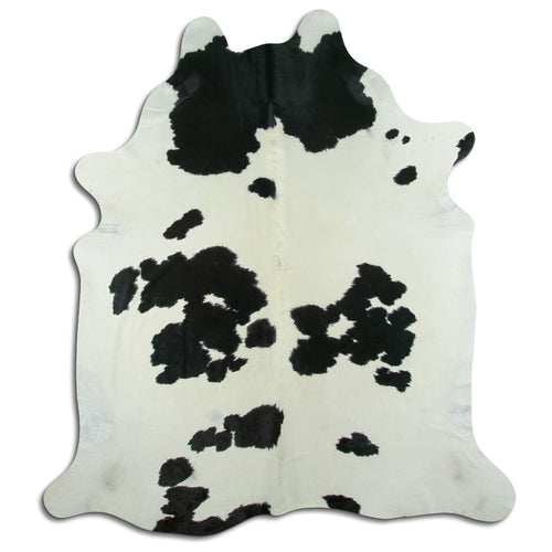 Peau de vache noire et blanche XL