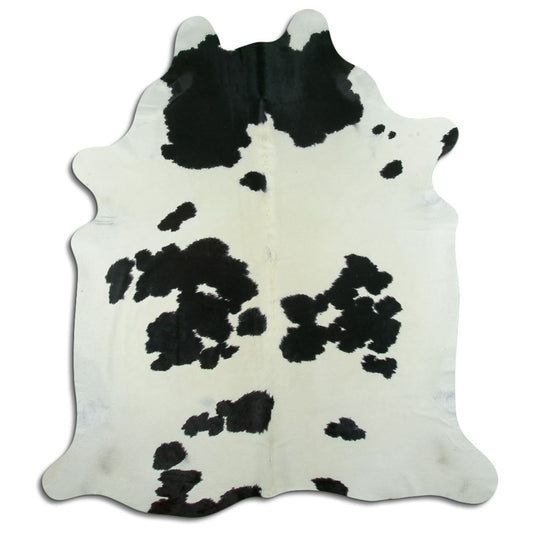 Peau de vache noire et blanche XL