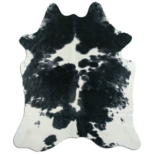 Peau de vache noire et blanche L