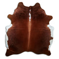 Peau de vache marron et blanche L