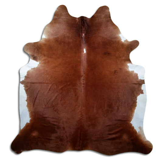 Peau de vache marron et blanche XXL