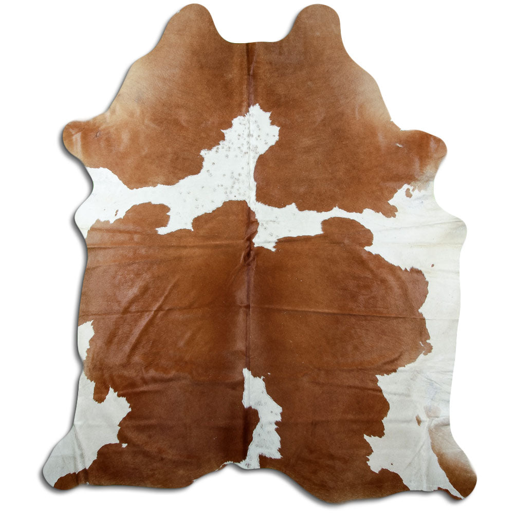 Peau de vache marron et blanche XXL