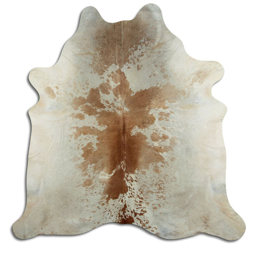 Peau de vache marron et blanche XL