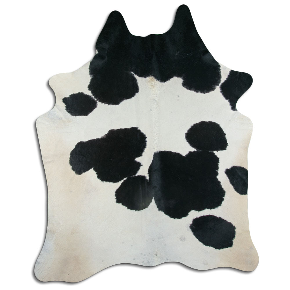 Peau de vache noire et blanche XXL