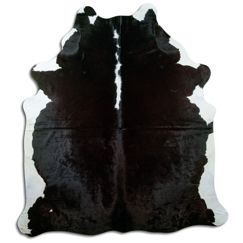 Peau de vache marron et blanche XL