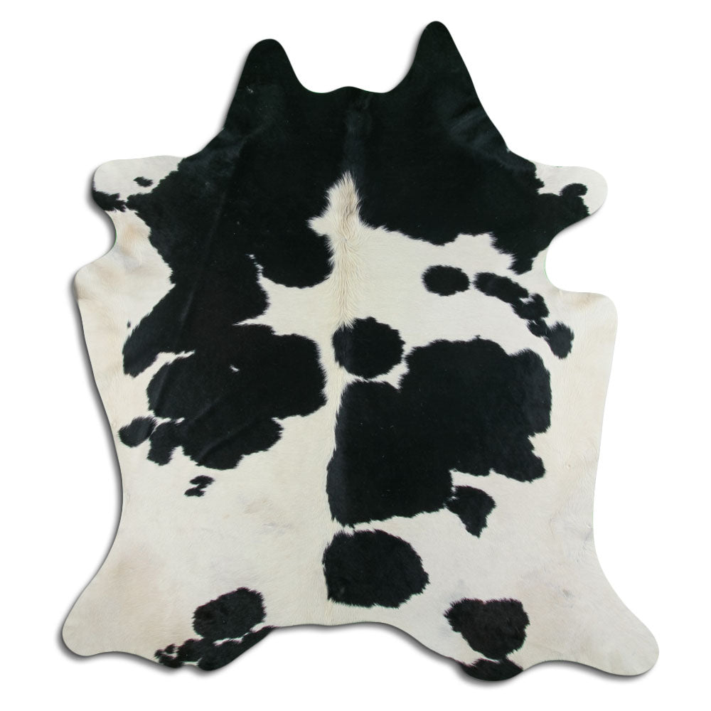 Peau de vache noire et blanche XXL