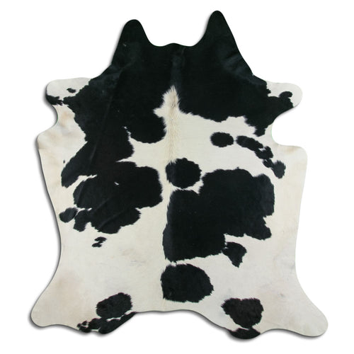 Peau de vache noire et blanche XXL