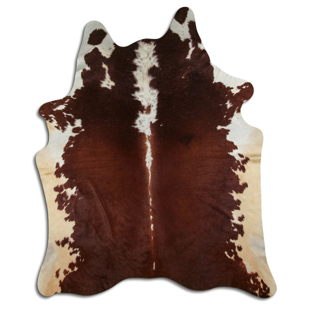 Peau de vache marron et blanche XXL