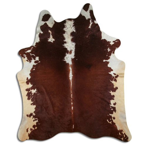 Peau de vache marron et blanche XXL