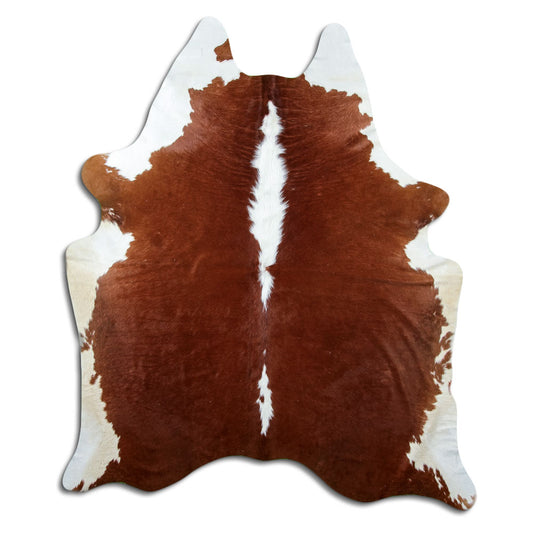 Peau de vache marron et blanche XXL