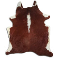 Peau de vache marron et blanche XL