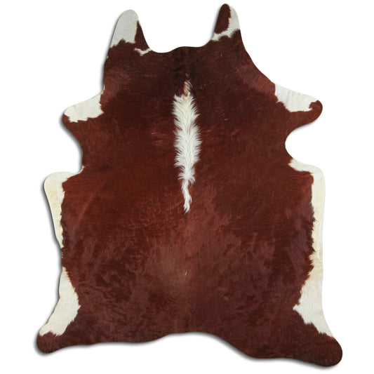 Peau de vache marron et blanche XL