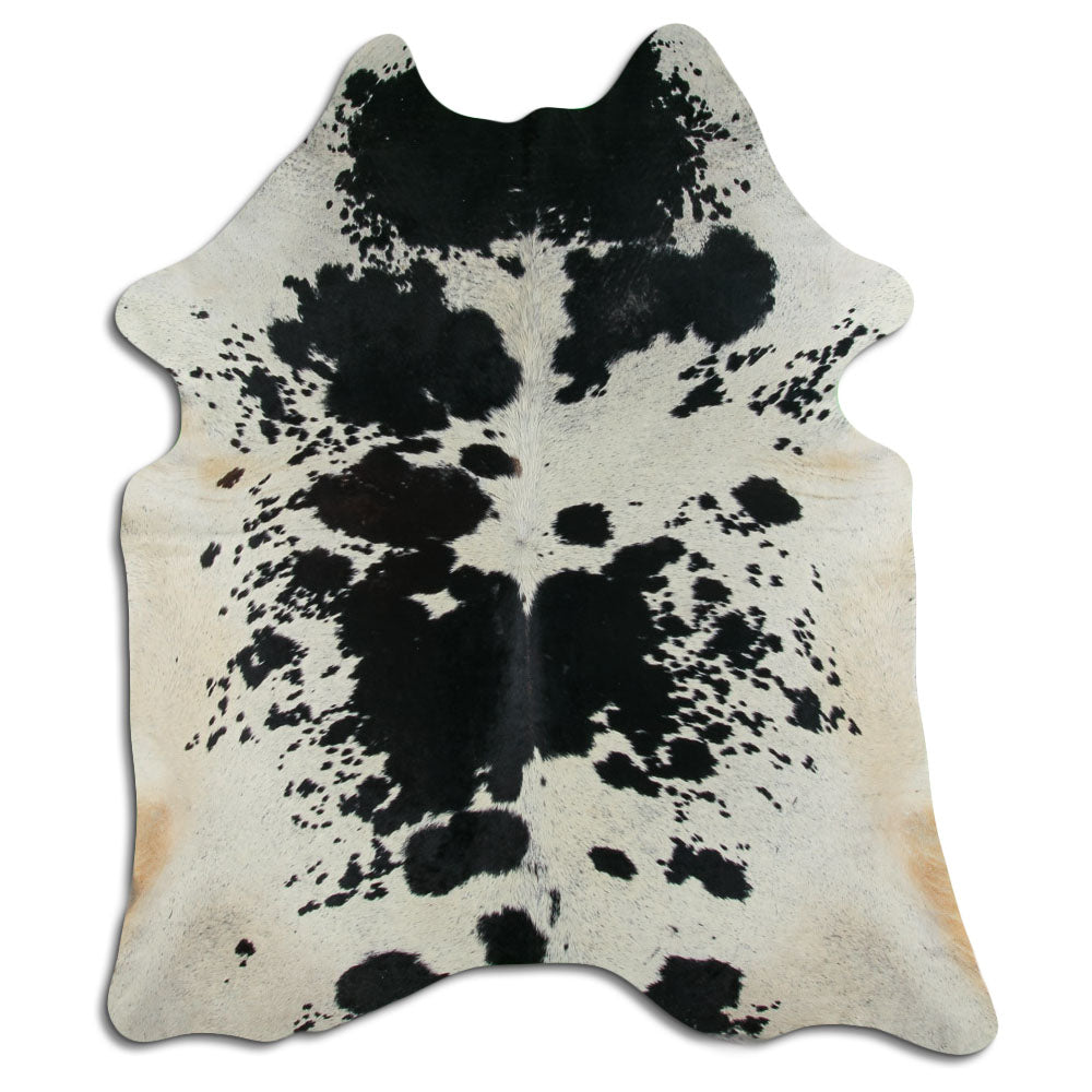 Peau de vache noire et blanche XXL
