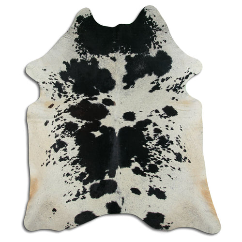 Peau de vache noire et blanche XXL