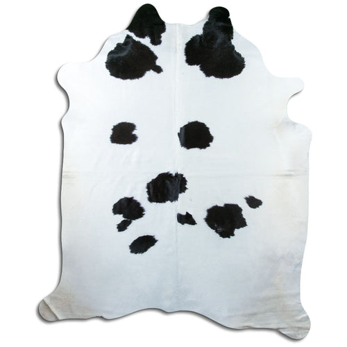 Peau de vache noire et blanche XXL