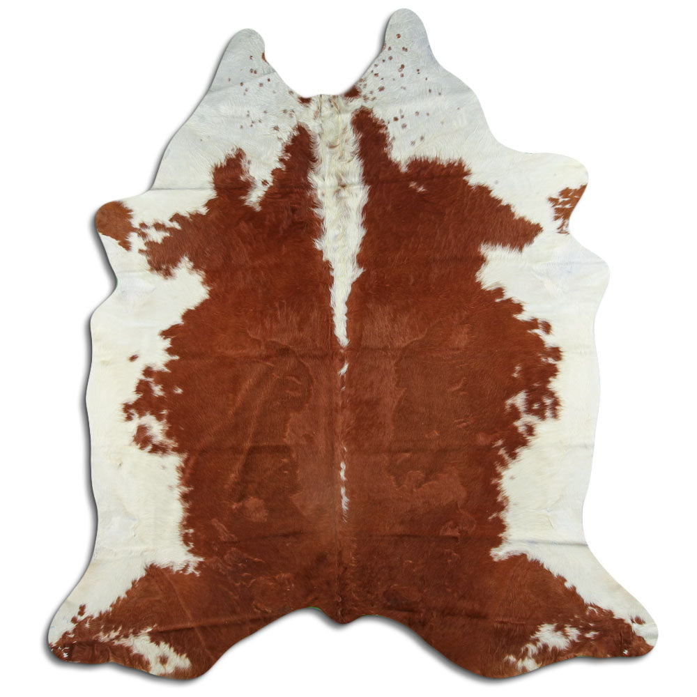 Peau de vache marron et blanche XXL