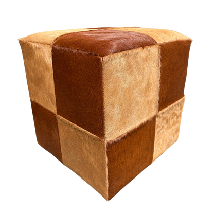 Pouf en peau de vache | plusieurs coloris disponibles