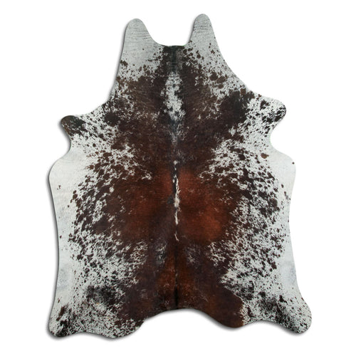 Peau de vache marron et blanche XL