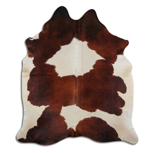 Peau de vache marron et blanche XXL