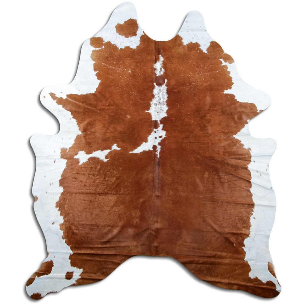 Peau de vache marron et blanche XXL