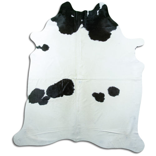 Peau de vache noire et blanche XXL