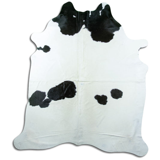 Peau de vache noire et blanche XXL