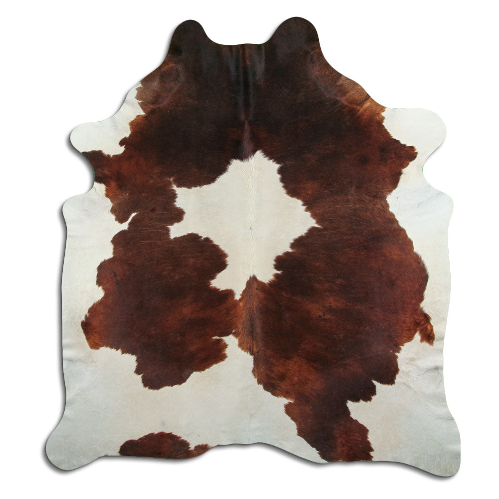 Peau de vache marron et blanche XXL