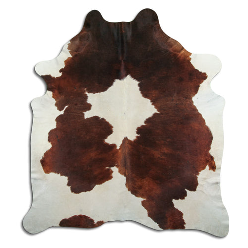 Peau de vache marron et blanche XXL
