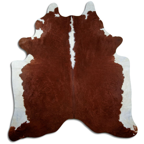 Peau de vache marron et blanche XXL