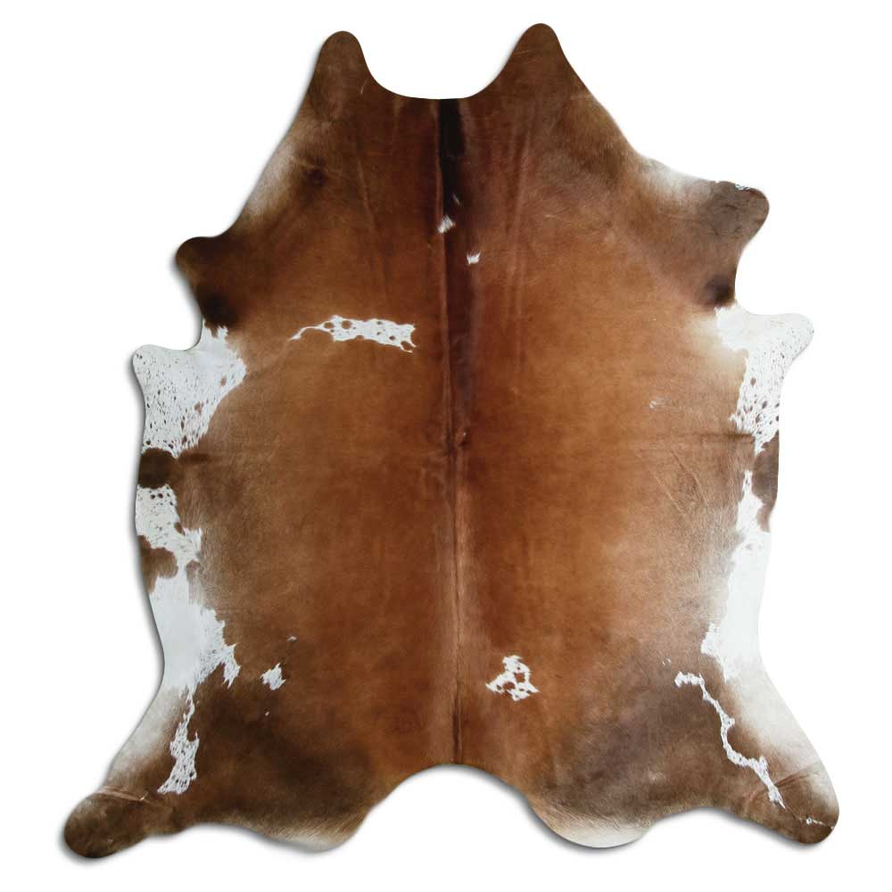 Peau de vache marron et blanche XXL