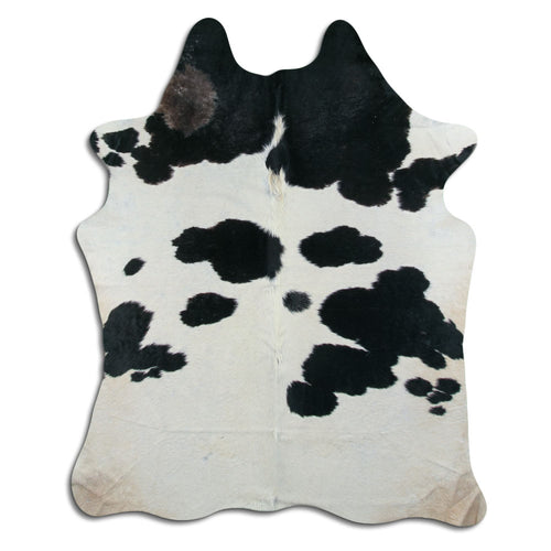 Peau de vache noire et blanche XXL