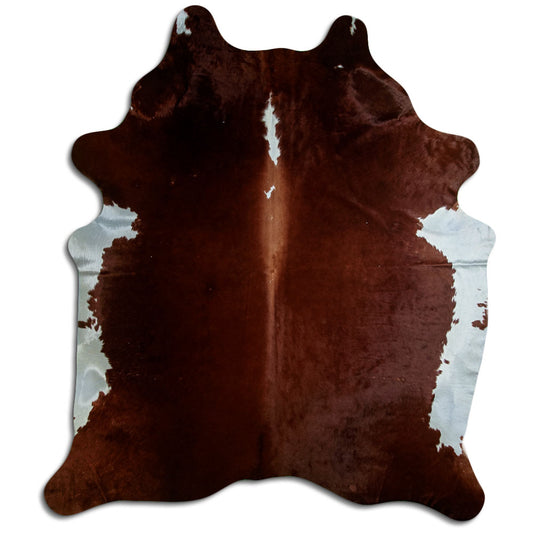 Peau de vache marron et blanche XXL