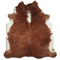 Peau de vache marron et blanche XXL