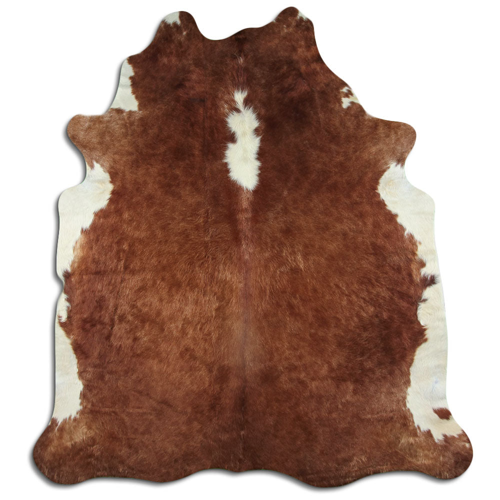 Peau de vache marron et blanche XXL