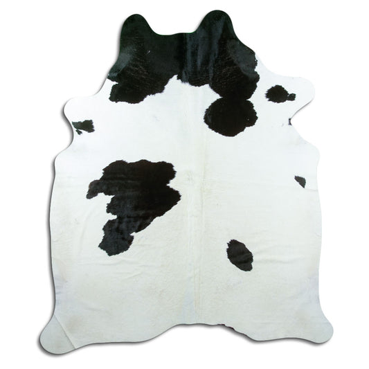 Peau de vache noire et blanche XL