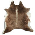 Peau de vache marron et blanche XL