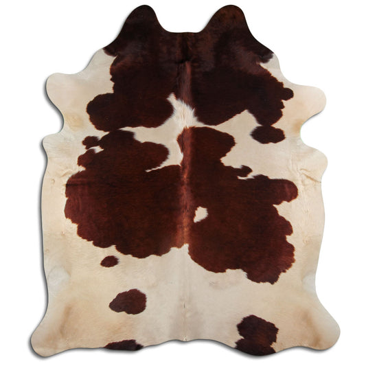 Peau de vache marron et blanche XXL