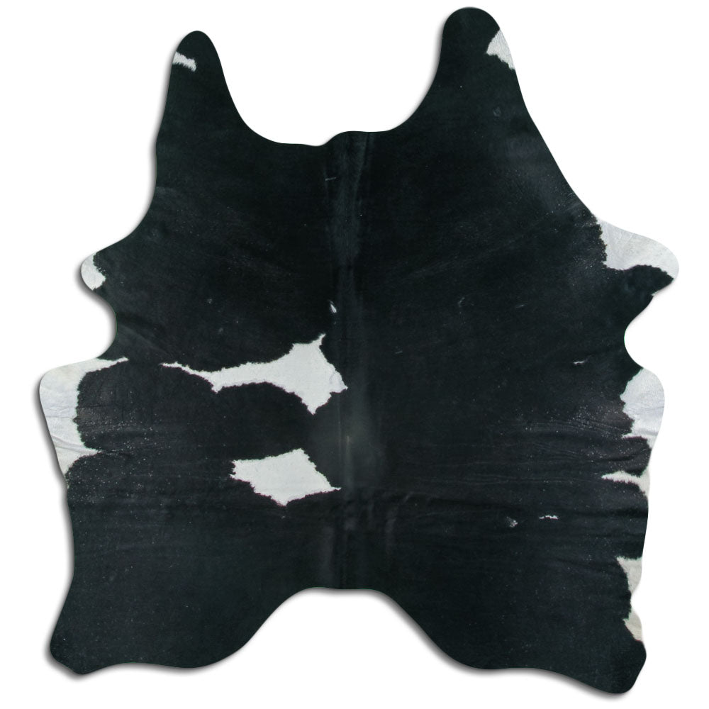 Peau de vache noire et blanche L