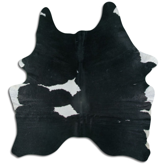 Peau de vache noire et blanche L