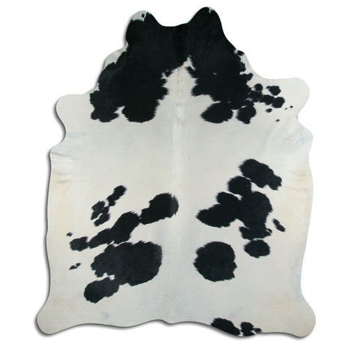 Peau de vache noire et blanche XXL