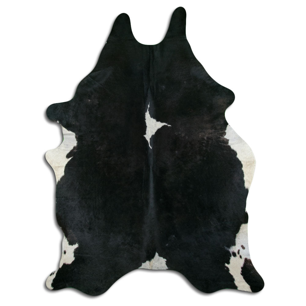 Peau de vache noire et blanche XXL